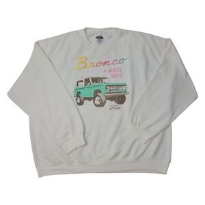 Licensed Women's Retro Styled Ultra Soft Graphic Relaxed Fit Sweatshirt - Bronco